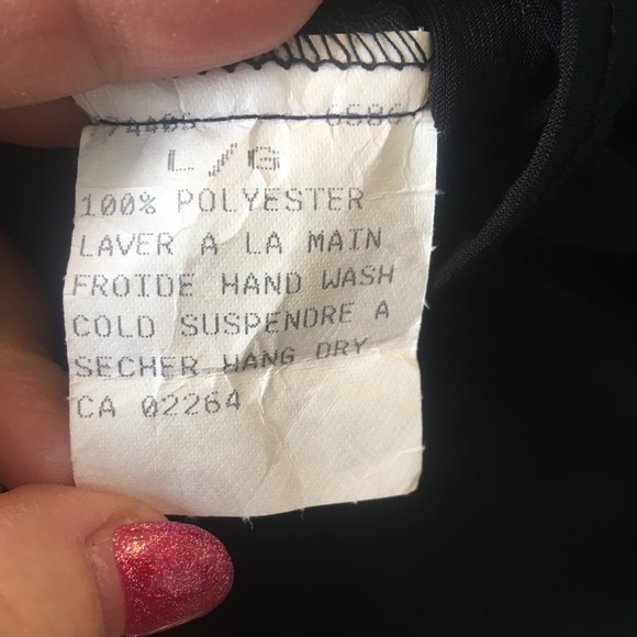 Vamp teal black white all-in-one never wrinkle top Size L - Picture 3 of 9